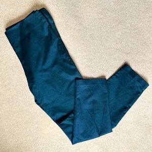 Trina Turk blue/teal tapered full-length fitted pants size 4